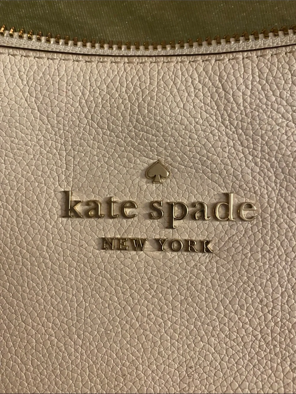 Kate Spade Leather Crossbody Bag in Cream with Gold Hardware